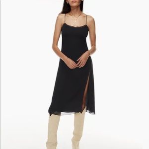 Aritzia Wilfred Sister Black Midi Dress Size 0
